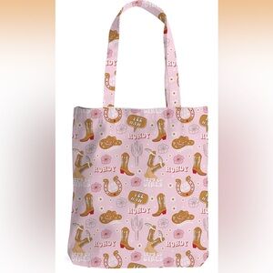 Pink Western Cowgirl Tote Bag
